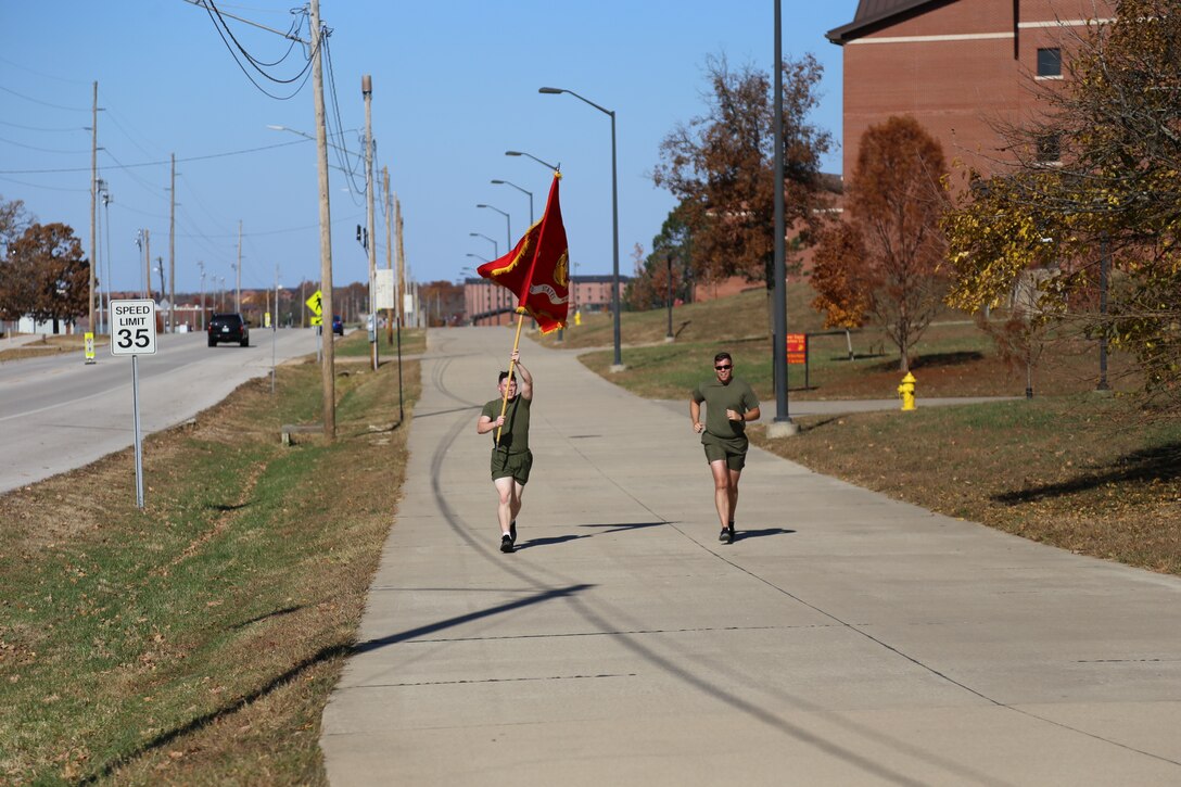 To commemorate 245 years of our Corps service to its Country,  the Marines of the Ozarks from Marine Corps Detachment, Fort Leonard Wood ran 245 continuous miles 4-6 Nov 2020 aboard Fort Leonard Wood
