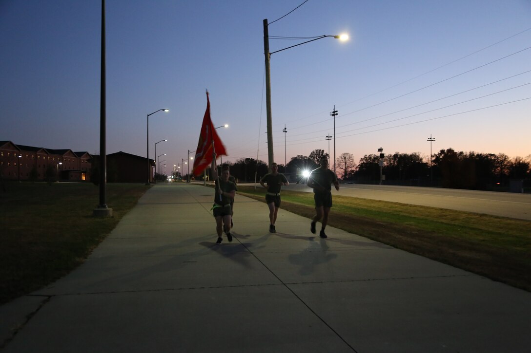 To commemorate 245 years of our Corps service to its Country,  the Marines of the Ozarks from Marine Corps Detachment, Fort Leonard Wood ran 245 continuous miles 4-6 Nov 2020 aboard Fort Leonard Wood
