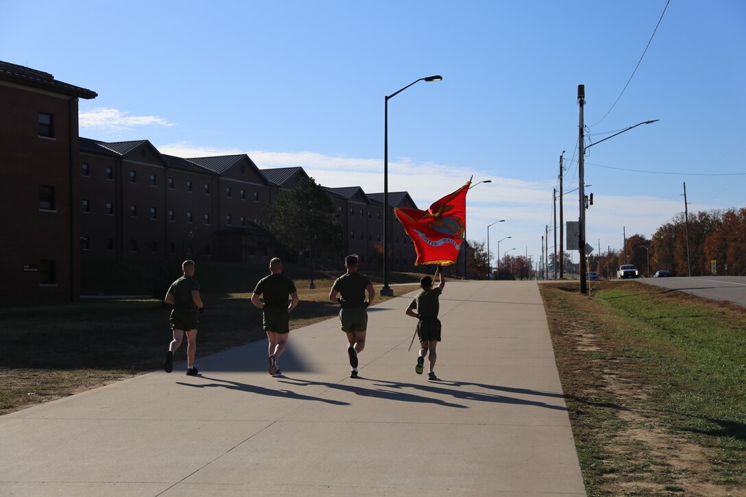 To commemorate 245 years of our Corps service to its Country,  the Marines of the Ozarks from Marine Corps Detachment, Fort Leonard Wood ran 245 continuous miles 4-6 Nov 2020 aboard Fort Leonard Wood