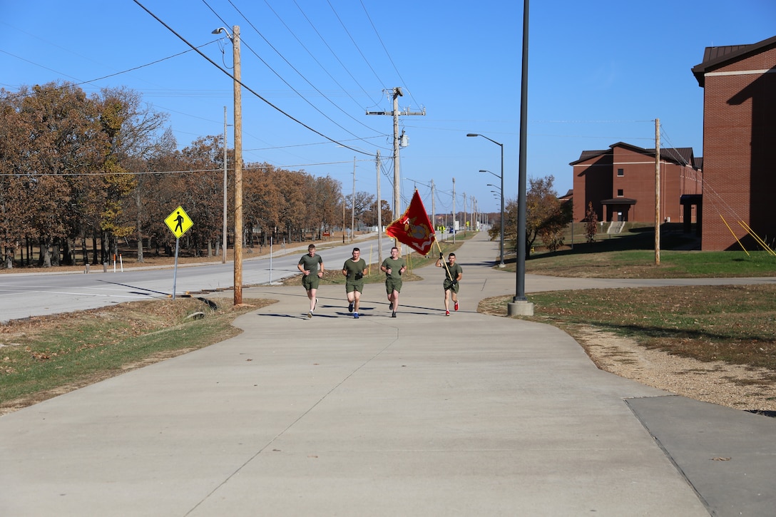 To commemorate 245 years of our Corps service to its Country,  the Marines of the Ozarks from Marine Corps Detachment, Fort Leonard Wood ran 245 continuous miles 4-6 Nov 2020 aboard Fort Leonard Wood