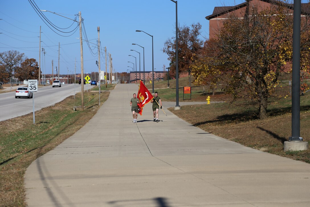 To commemorate 245 years of our Corps service to its Country,  the Marines of the Ozarks from Marine Corps Detachment, Fort Leonarwood ran 245 continuous miles 4-6 Nov 2020 aboard Fort Leonard Wood