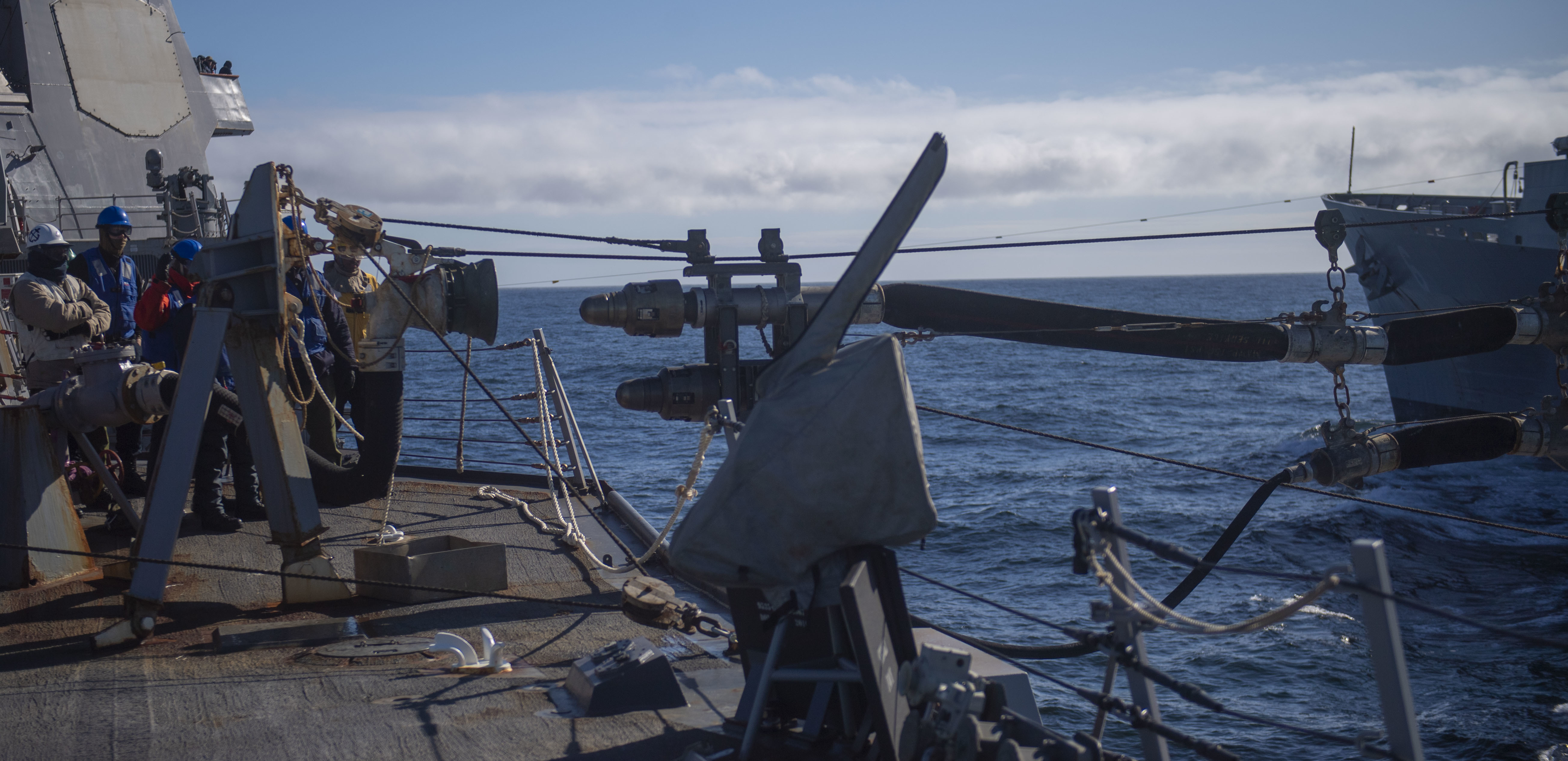 USS Roosevelt (DDG 80) is underway during a homeport shift to Naval Station Rota, Spain.