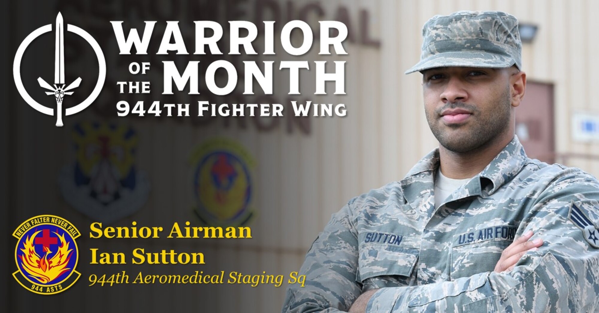 The Warrior of the Month program is a way to recognize and spotlight the Airmen of the 944th Fighter Wing for their positive impact and commitment to the mission.