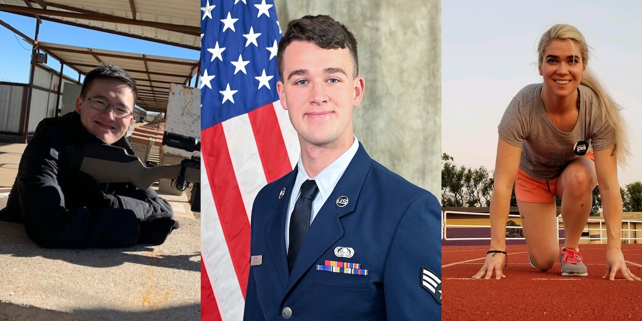Pictures of Senior Airman Thomas Stege, Senior Airman Victoria Slaughter and Senior Airman Khoa Dang.