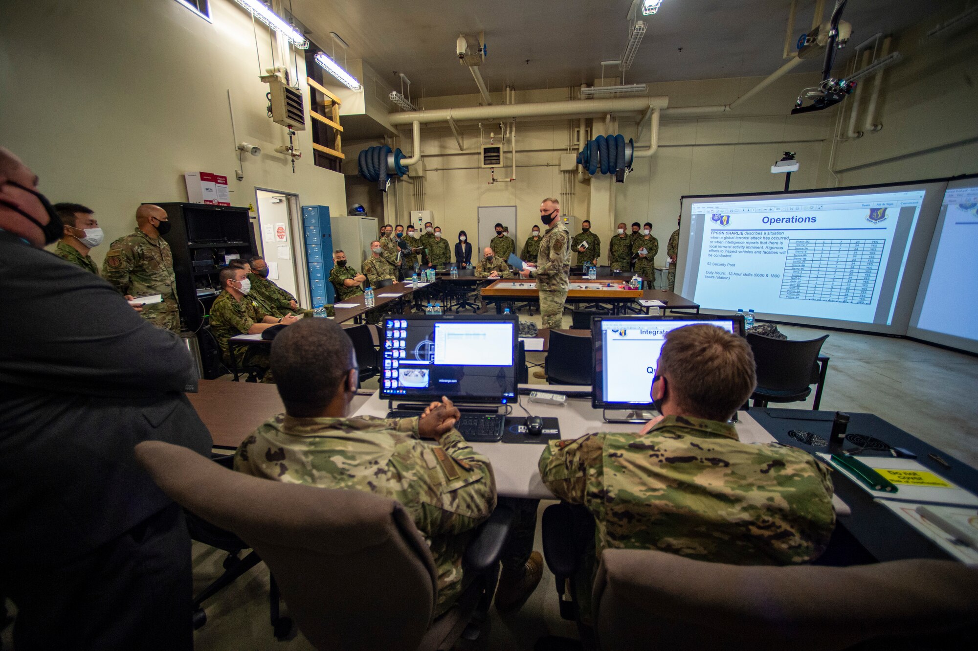 The 35th Security Forces Squadron practiced base defense with their Japanese counterparts during a bilateral Guard and Protect exercise, as part of Keen Sword 21, Oct. 26-28.