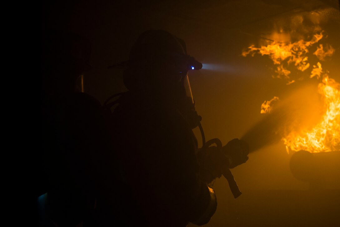 At port or on dry land, fire department will defend