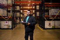 Jason Rios, 502nd Logistics Readiness Squadron material handler, poses for a photo Jan. 17, 2019, at Joint Base San Antonio-Lackland.