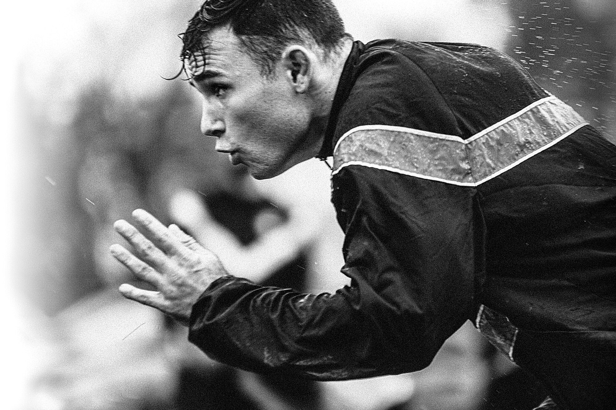 A photo of military member doing physical readiness training.
