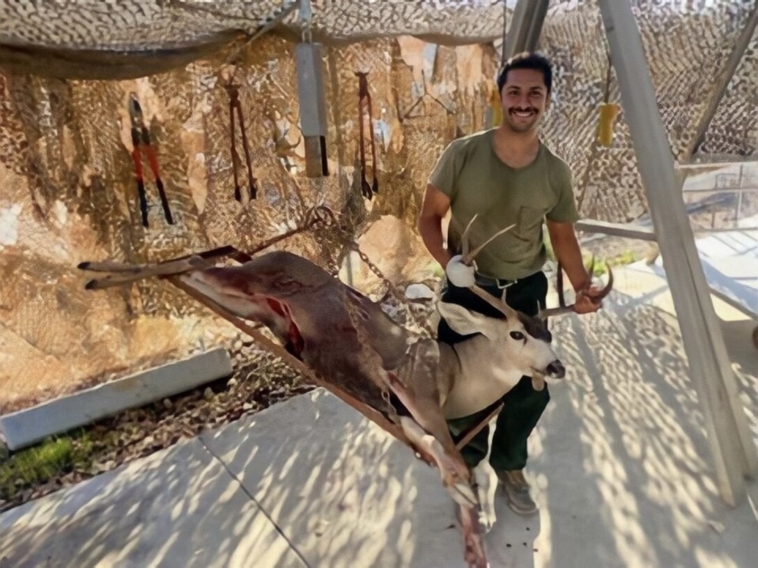 Daniel Rios, a firefighter with the San Diego Federal Fire Department, broke a Marine Corps Base Camp Pendleton record by harvesting the heaviest deer by an archery hunter in base history. With 17 miles of undeveloped coastline, the larget in Southern California, Camp Pendleton has proven to be a prime location for Marines and patrons to hunt.