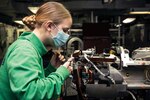 Aviation electronics technician 3rd class conducts maintenance on aircraft targeting systems