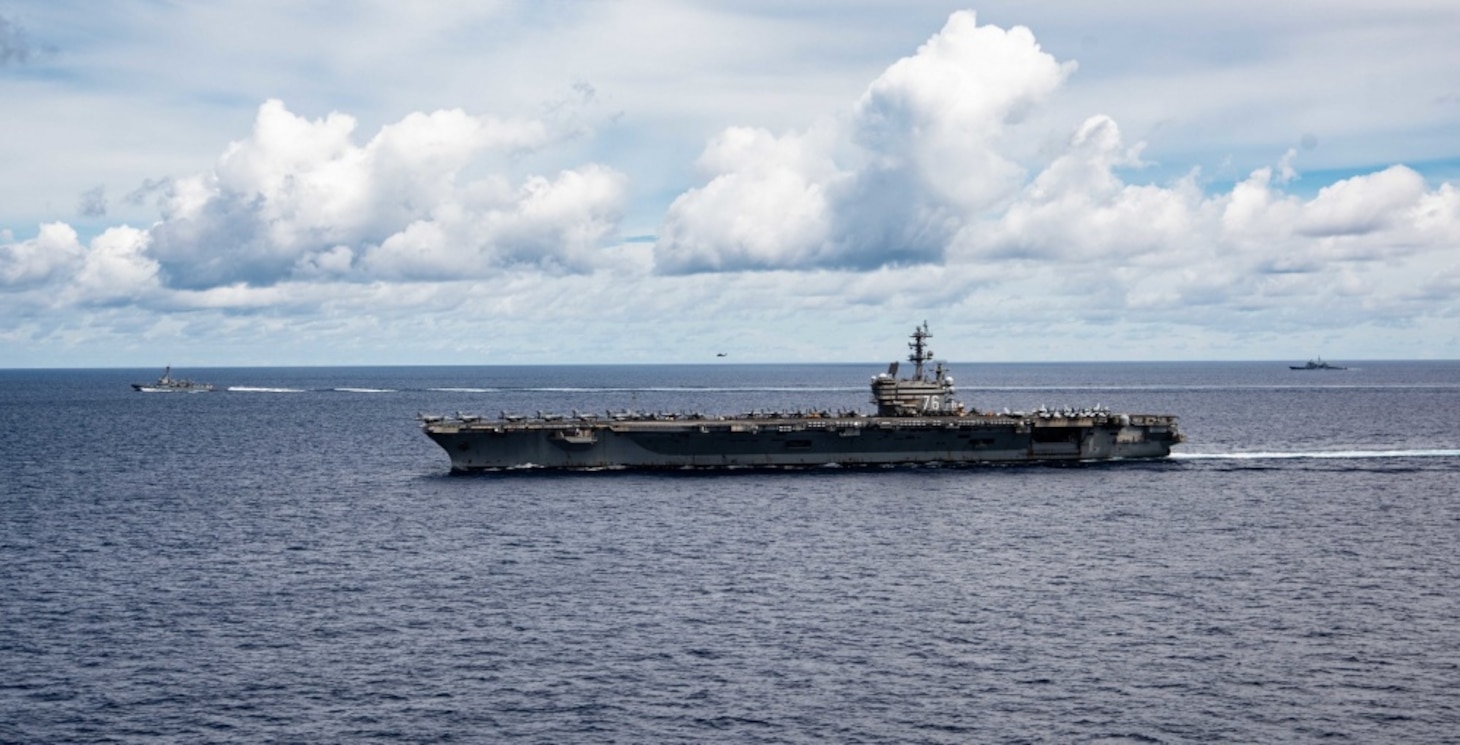 Official U.S. Navy file photo of the Navy’s only forward-deployed aircraft carrier USS Ronald Reagan (CVN 76).