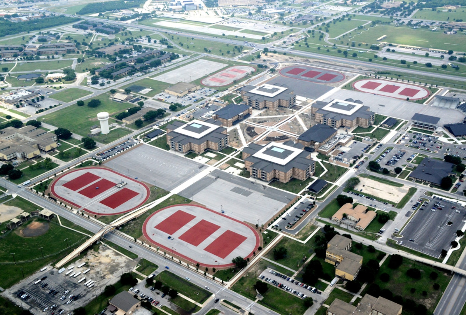 An aerial view of Joint Base San Antonio-Lackland's Airmen Training Complex East Campus.