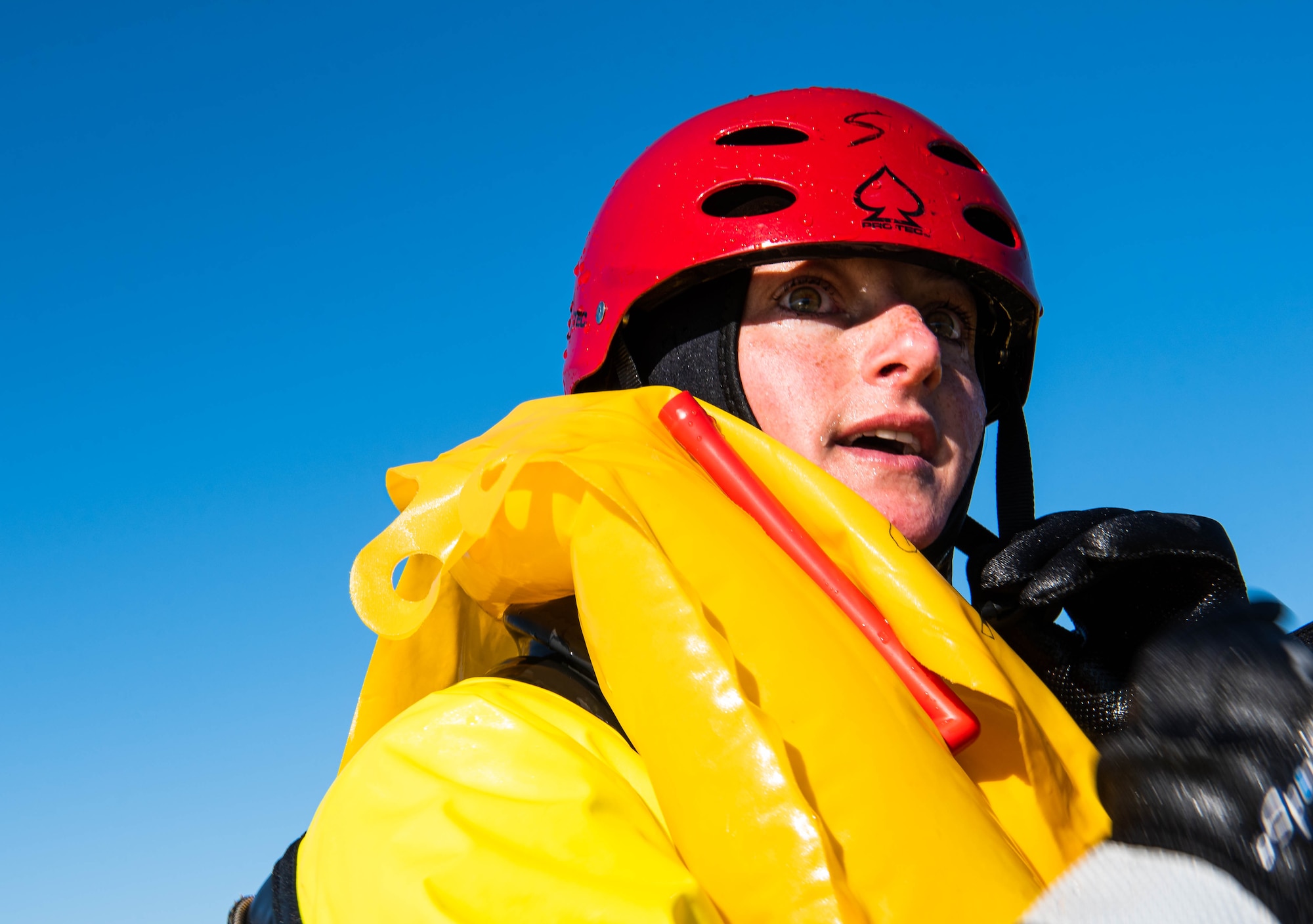 Airman doing SERE training
