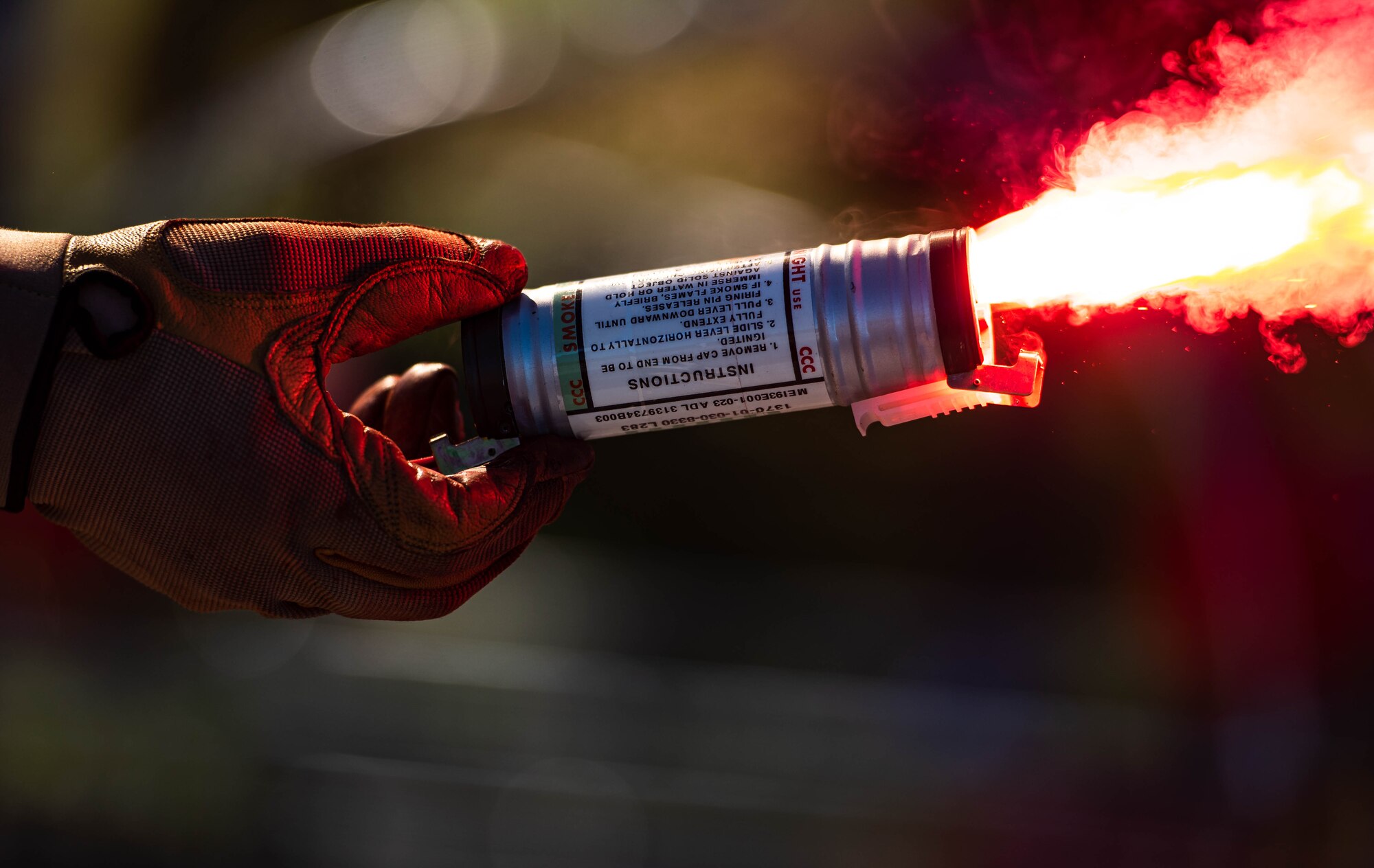 Flare on fire