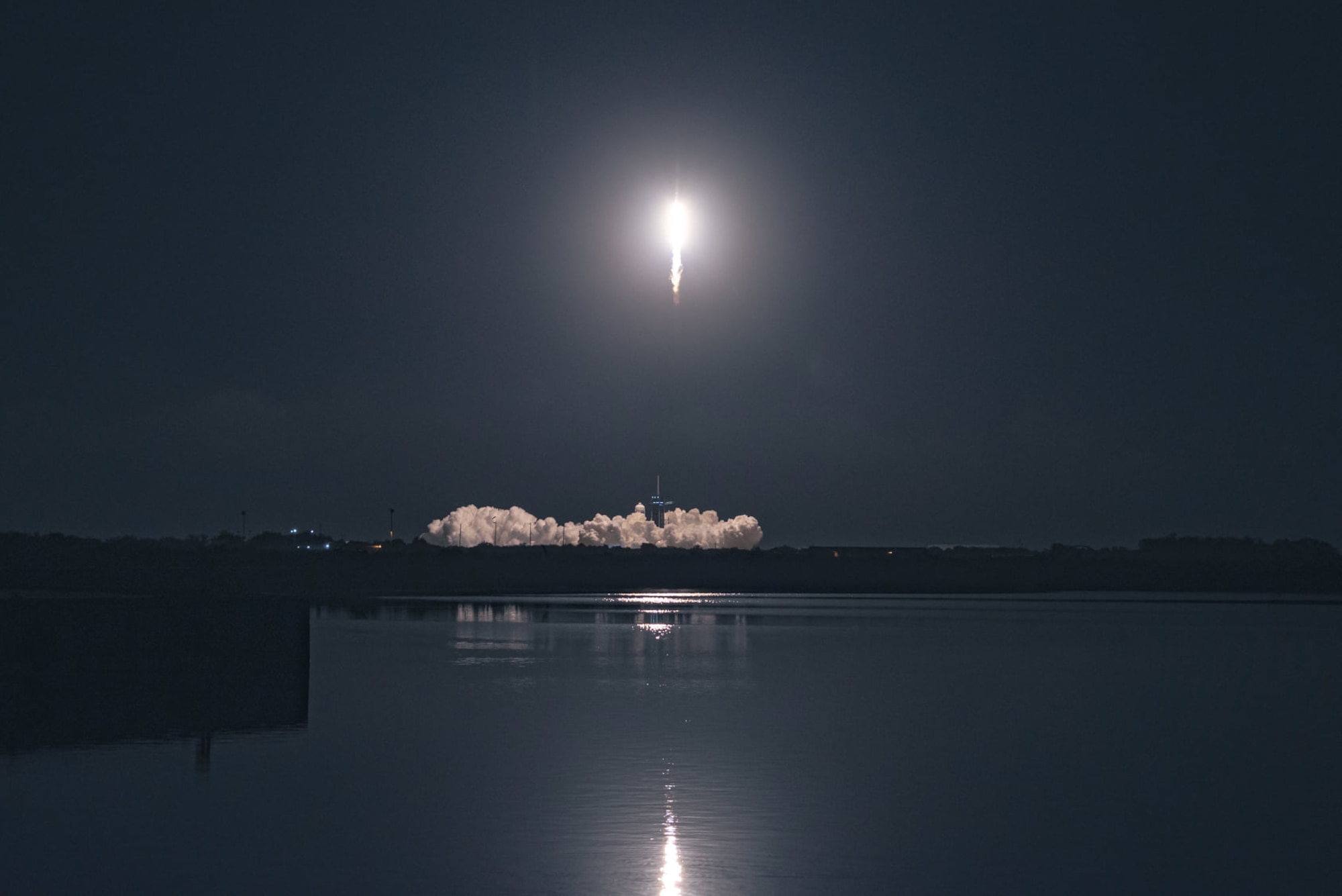 A SpaceX Falcon 9 rocket carrying the company's Crew Dragon spacecraft is launched on NASA's SpaceX Crew-1 mission to the International Space Station Nov. 15, 2020, at NASA's Kennedy Space Center in Florida.