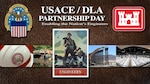 Graphic depicting DLA and USACE logos and other photos.