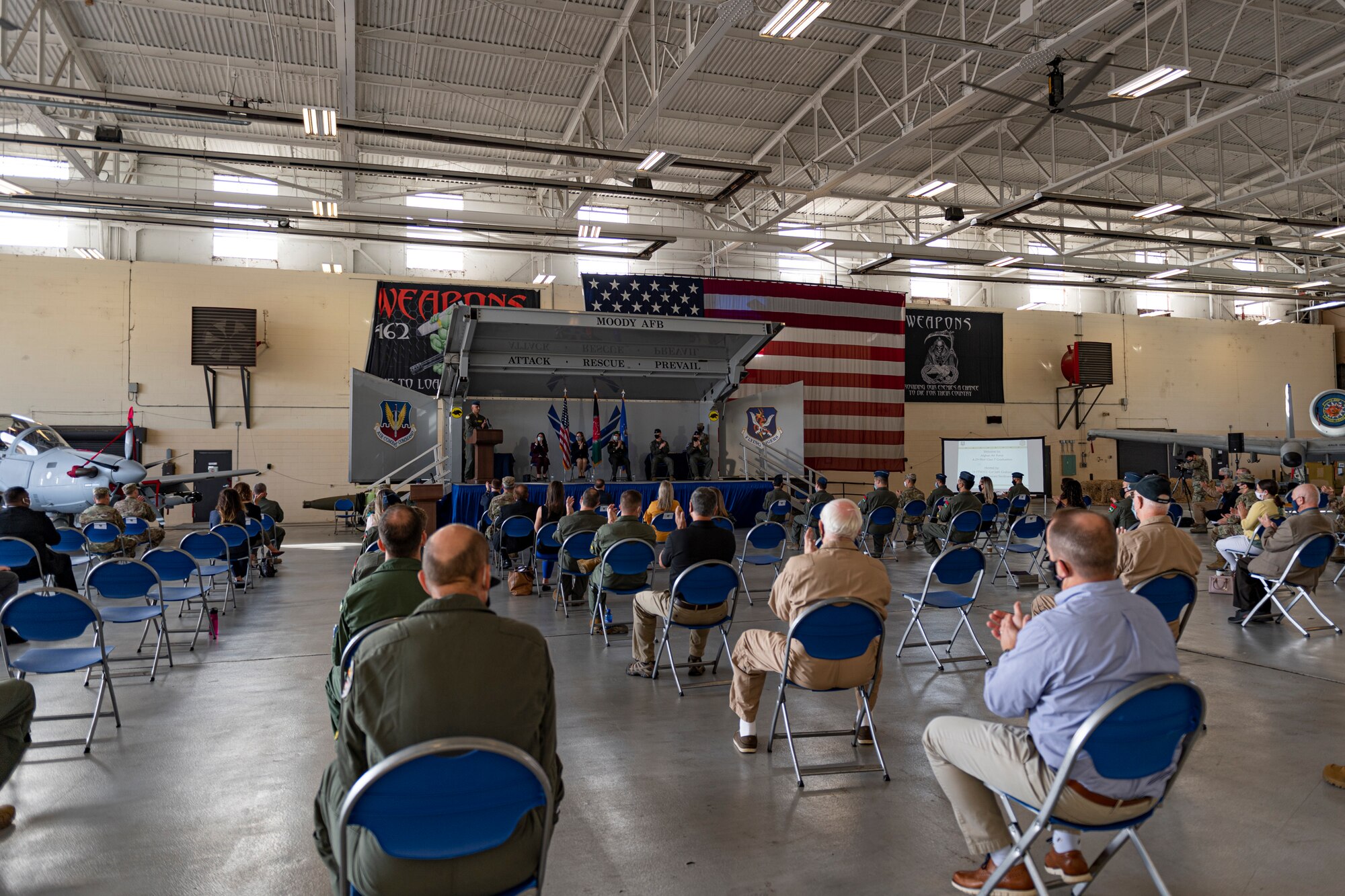 A photo of attendees of a graduation ceremony