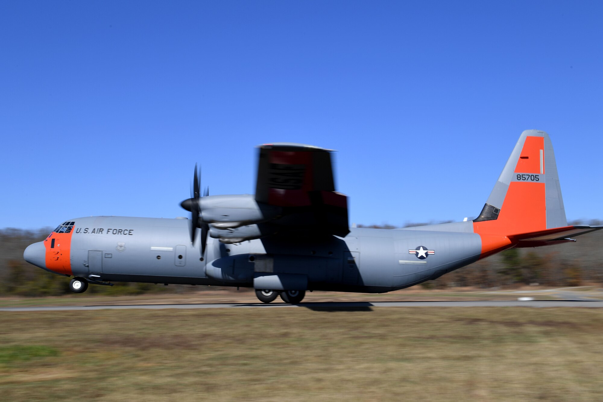 -C-130J lands on makeshift runway