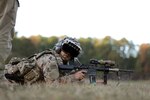 Soldier tests the Capability Set 3 (CS3) militarized form factor prototype of the Army’s Integrated Visual Augmentation System (IVAS) during a life fire test event at its third Soldier Touchpoint (STP 3) at Fort Pickett, Virginia.