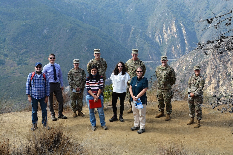 Members of the U.S. Army Corps of Engineers Los Angeles District pose for a picture alongside senior leaders with the Corps' Headquarters and South Pacific Division during a tour of the Malibu Creek Ecosystem Restoration project Oct. 6 near Calabasas, California. Lt. Gen. Scott Spellmon, the Corps’ commanding general and 55th U.S. Army chief of engineers, signed the chief’s report for the project Nov. 13 at the Corps’ headquarters in Washington D.C., which elevates the report to the Assistant Secretary of the Army for Civil Works, U.S. Office of Management and Budget, and to Congress for consideration of project authorization.