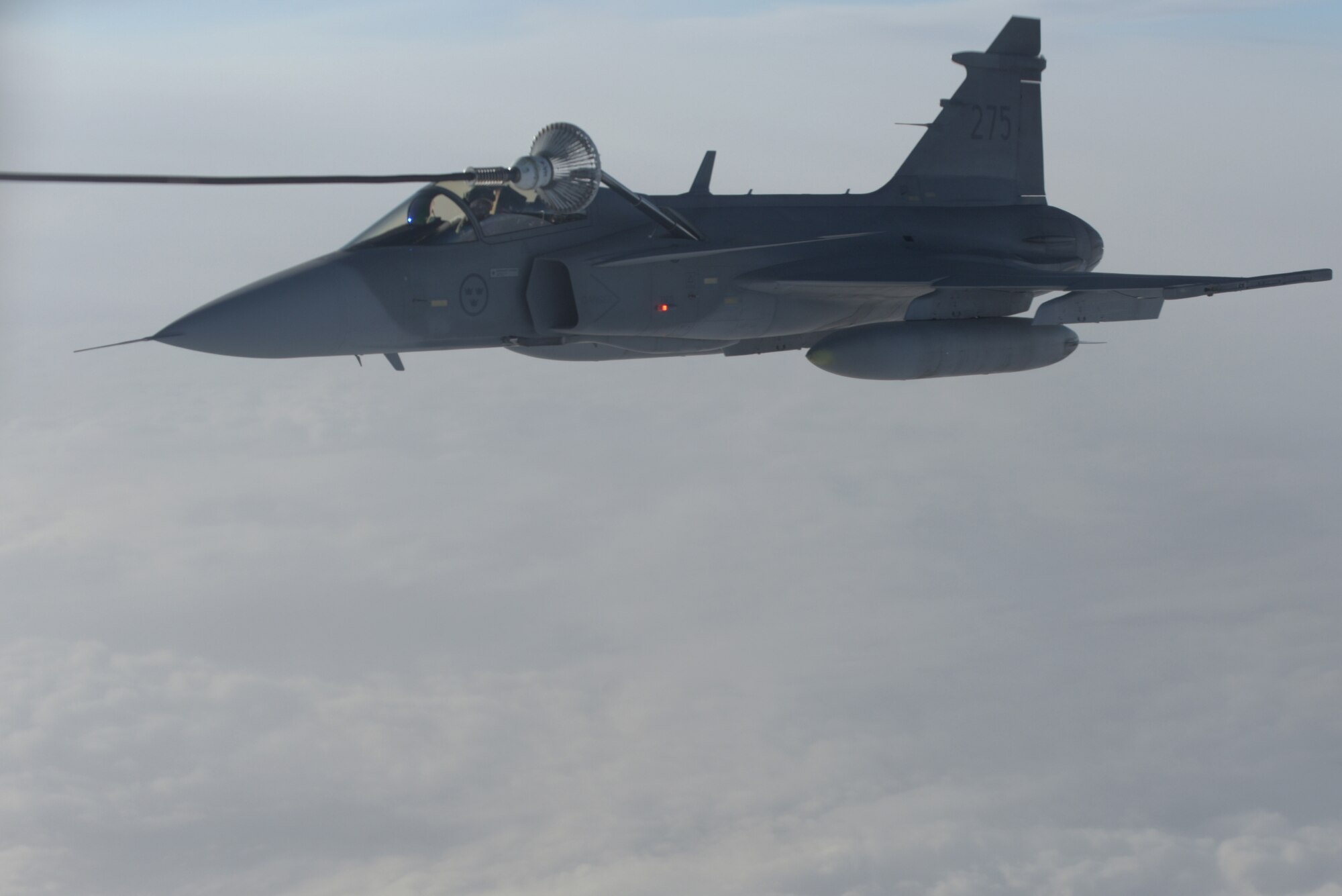 JAS 39 Gripen refueling in flight