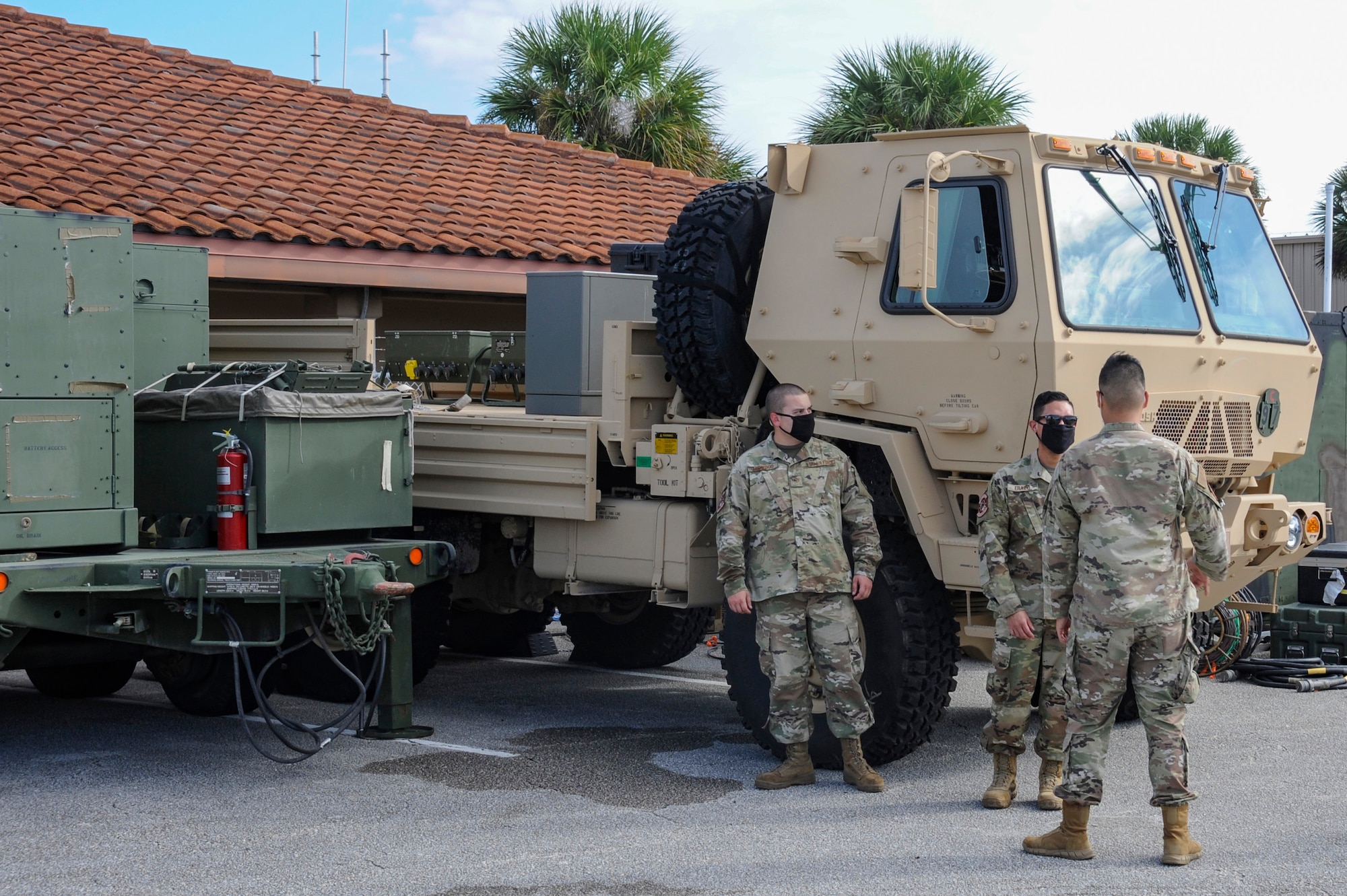 Airmen from the 729th Air Control Squadron pack up gear after at Patrick Air Force Base, Fla., after supporting NORAD mission during SpaceX launch.  The 729th ACS provided air tracking support for the Falcon 9 Crew-1 launch on Nov. 15, 2020. (U.S. Space Force Photo by 2nd Lt. Christian Little)