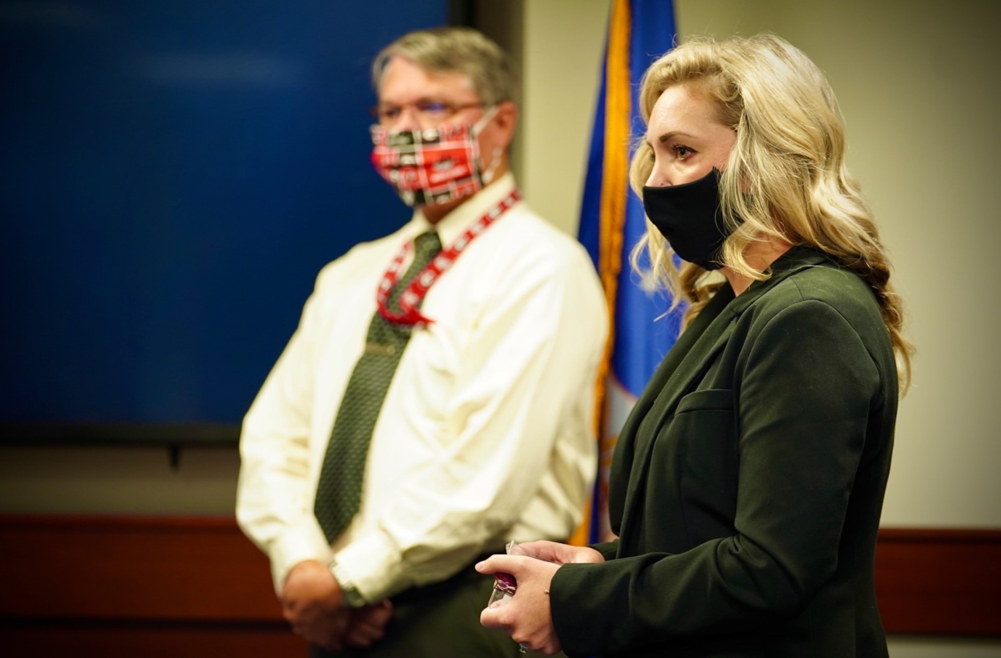 Ciara Travis, right, briefs AFSOC/A1 leadership during her Civilian Leadership Development Program. The inaugural Air Force Special Operations Command Civilian Development Program was launched in July to deliberately develop the civilian workforce to meet ever-increasing challenges and the changing environment.