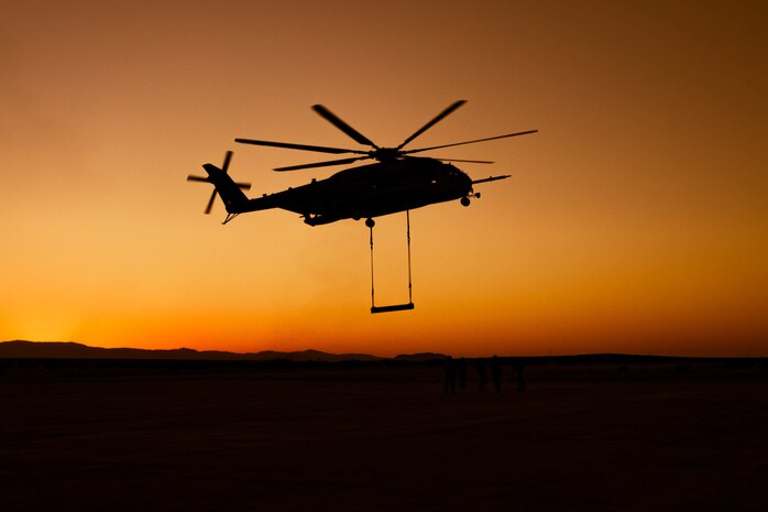 U.S. Marines conduct helicopter support team training during Integrated Training Exercise 1-21 at Marine Air Ground Combat Center Twentynine Palms, Calif., Oct. 13.