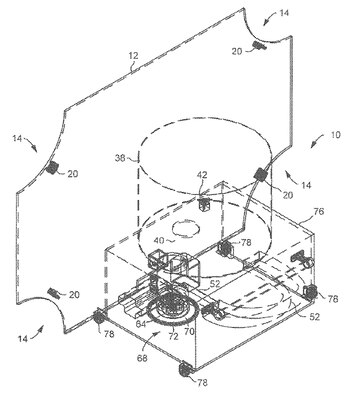Rendering of USPat 10406417 of a hockey puck machine developed at the U.S. Air Force Academy.