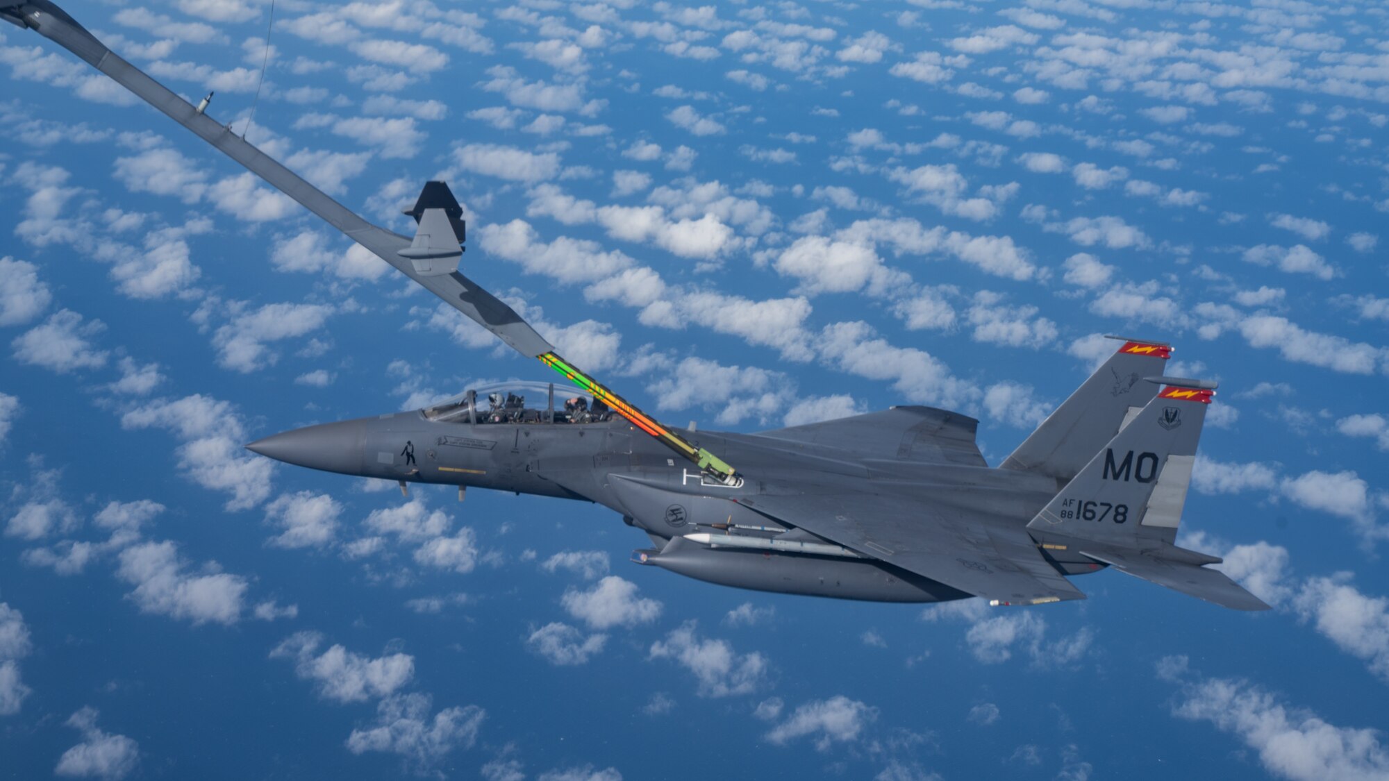 Aircraft connects and refuels with another Aircraft