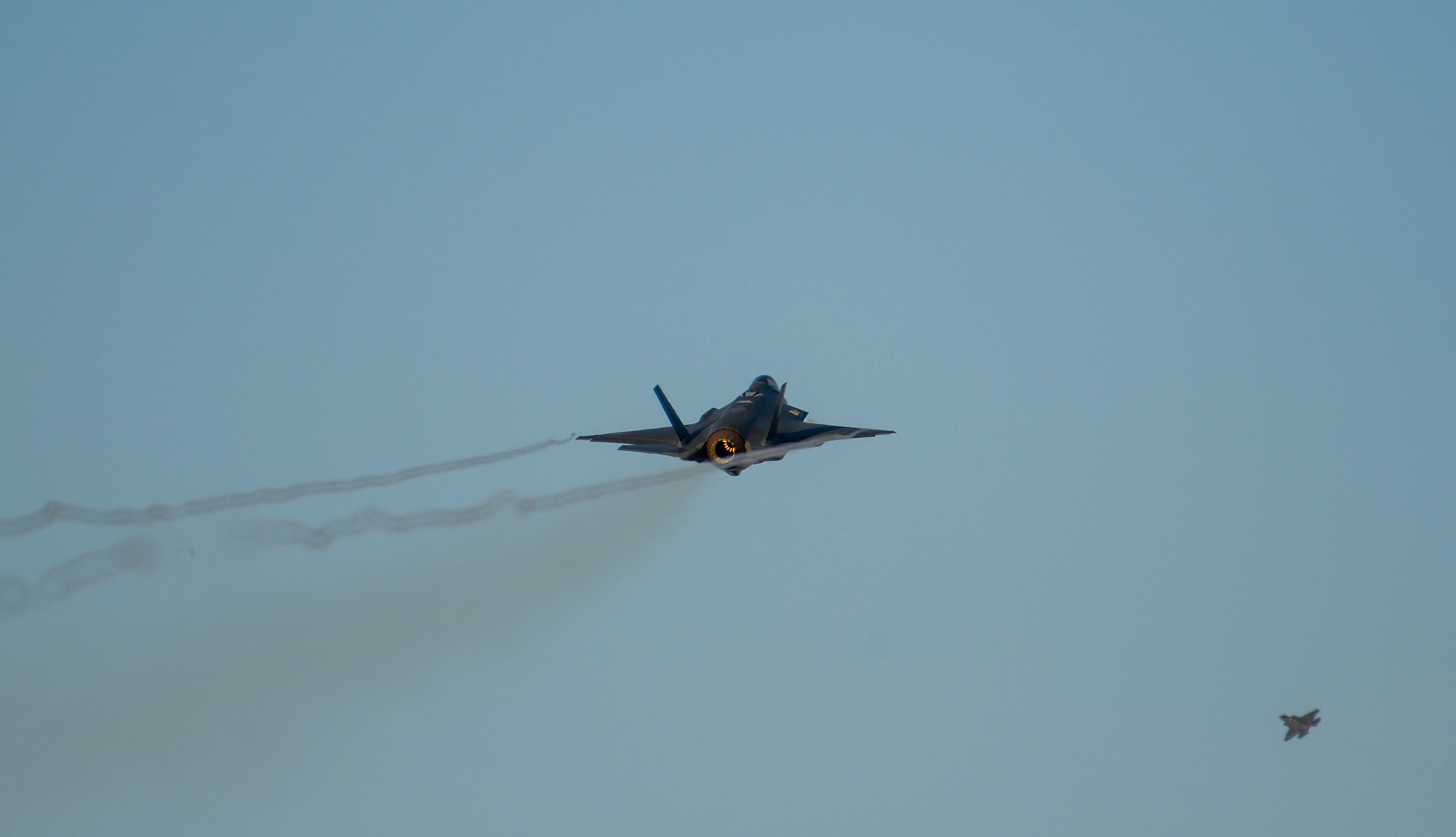 An F-35A Lightning II, assigned to the 356th Fighter Squadron, takes off during Arctic Gold 21-1 on Eielson Air Force Base, Alaska, Nov. 17, 2020. Twelve jets were launched consecutively demonstrating the 354th Fighter Wing’s ability to rapidly deploy fifth-generation assets. (U.S. Air Force photo by Senior Airman Beaux Hebert)