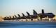 Twelve F-35A Lightning IIs assigned to the 356th Fighter Squadron line up on the flightline during Arctic Gold 21-1 at Eielson Air Force Base, Alaska, Nov. 17, 2020.