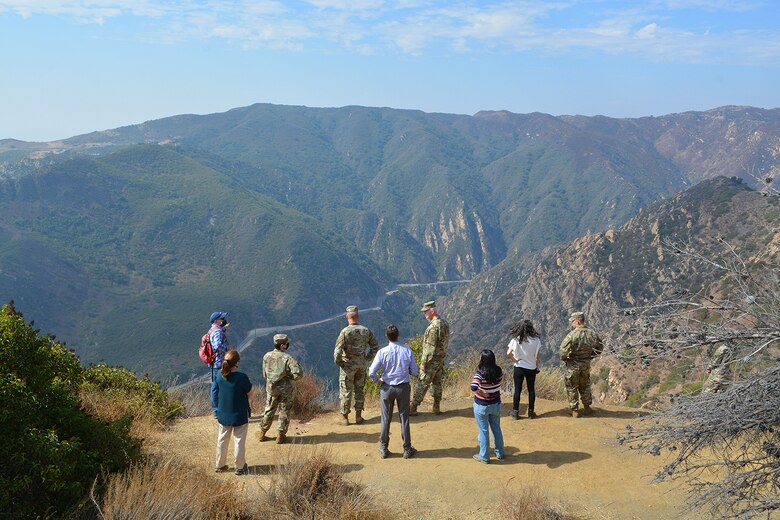 Maj. Gen. William “Butch” Graham, deputy commanding general for civil and emergency operations, U.S. Army Corps of Engineers Headquarters, and Brig. Gen. Paul Owen, the Corps’ South Pacific Division commanding general, tour the Malibu Creek Ecosystem Restoration Feasibility project Oct. 6 at Malibu Creek State Park near Calabasas, California. The project aims at restoring aquatic habitat along Malibu Creek and its tributaries. Lt. Gen. Scott Spellmon, the Corps’ commanding general and 55th U.S. Army chief of engineers, signed the chief’s report for the project Nov. 13 at the Corps’ headquarters in Washington D.C., which now elevates the report to the Assistant Secretary of the Army for Civil Works, U.S. Office of Management and Budget, and to Congress for consideration of project authorization.