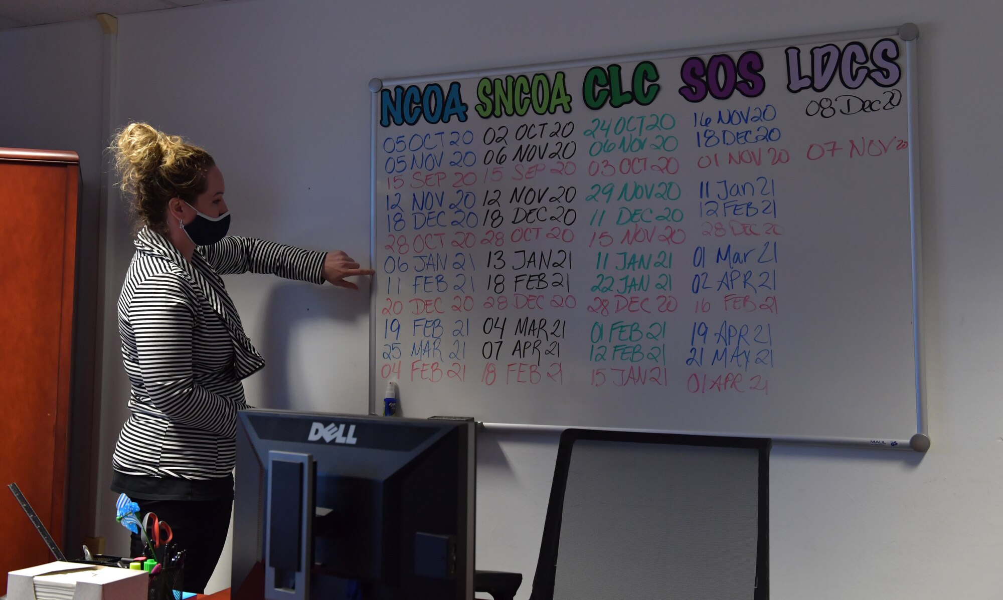 Korinna Inman goes over upcoming Professional Military Education courses.