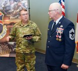 Chief Master Sgt. David Wright retires from the 117th Air Refueling Wing at Sumpter Smith Air National Guard Base, Birmingham, Ala., Jan. 26, 2019.