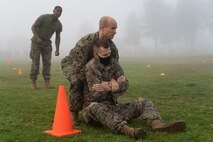 The CFT is used to evaluate a Marines capacity to complete combat oriented tasks in a quick manner.