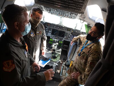 Cargo aircraft turned rescue platform for astronaut recovery