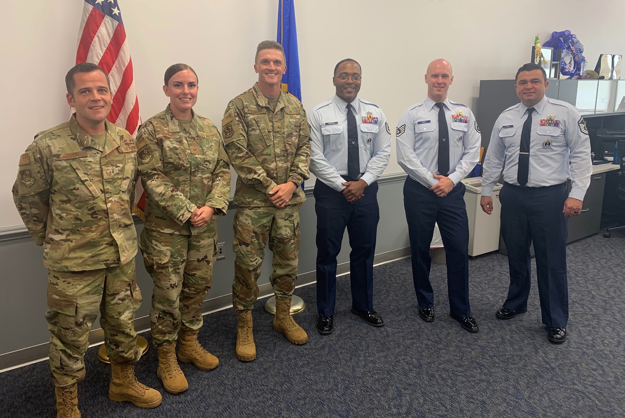 Recruiters representing the Georgia Air National Guard and active duty Air Force, did a meet and greet at the new Grovetown, Georgia, recruiting office.