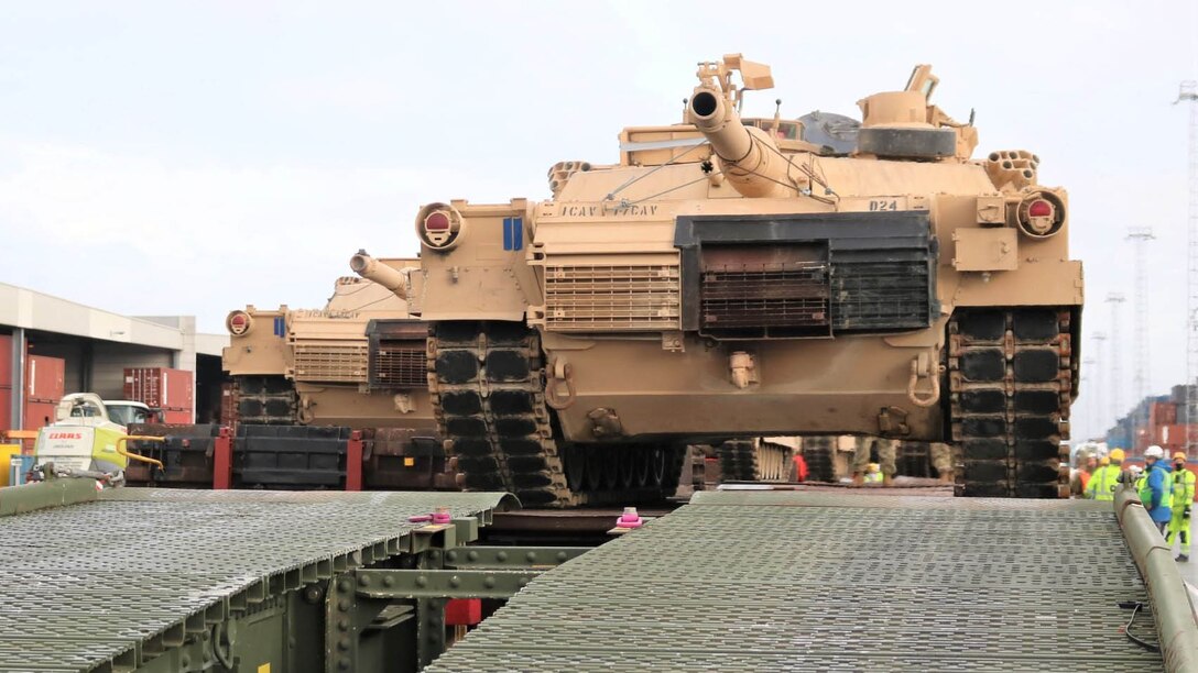 7th Atlantic Resolve armored rotation equipment arrives in Antwerp, Belgium