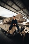 U.S. Marine Corps Cpl. Cayden Springman, a tank crewman with 1st Tank Battalion, 1st Marine Division, poses for a photo at Marine Corps Air Ground Combat Center Twentynine Palms, California, June 25, 2020.