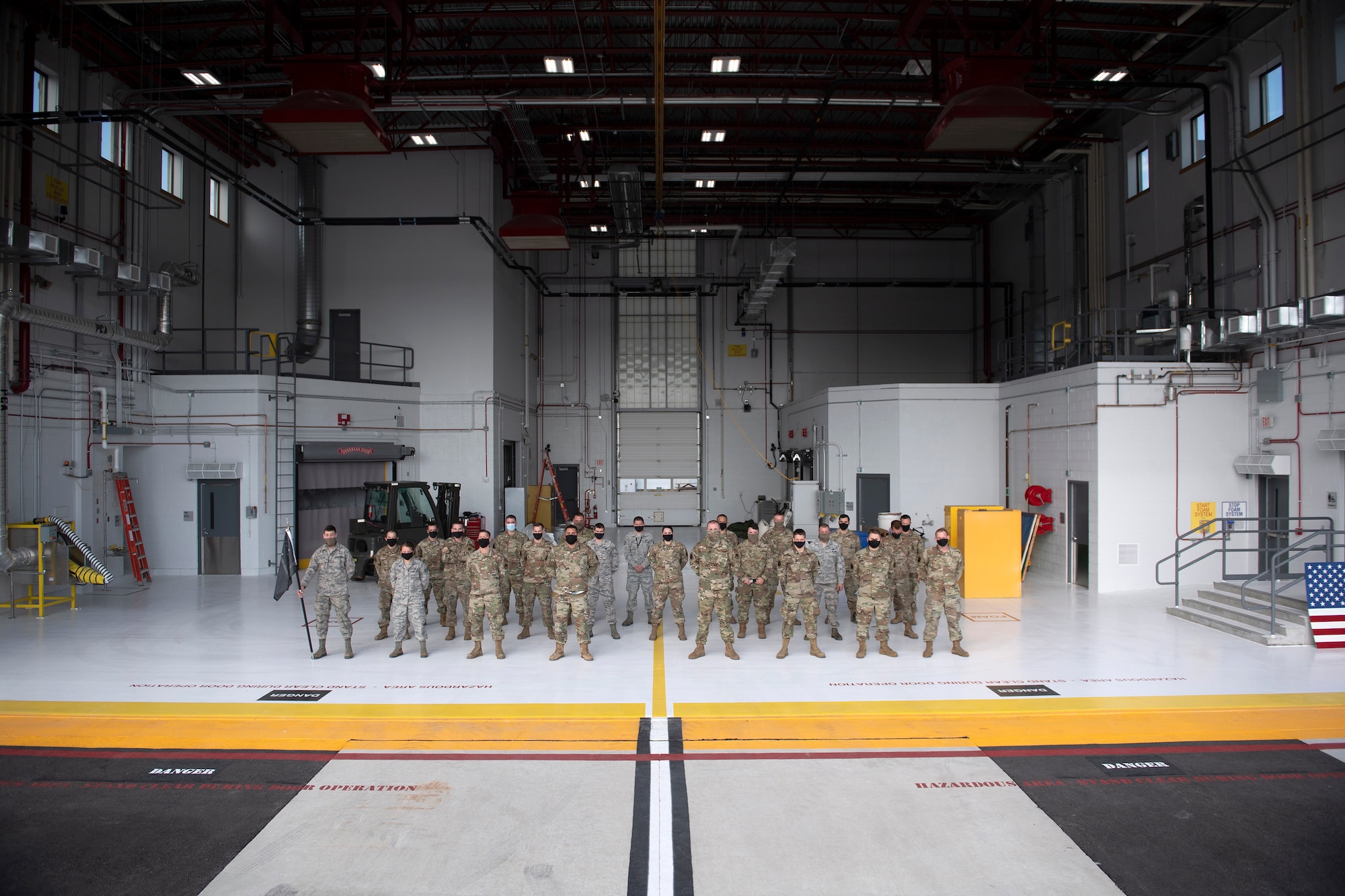 Members assigned to the 158th Maintenance Group low observable shop in their new building at the Vermont Air National Guard base, South Burlington, Vt., Sept. 23, 2020. As the first Air National Guard unit to base the F-35A Lightning II, the 158th Fighter Wing is now also home of the first F-35 low observable (LO) shop in the Air National Guard.