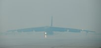 A B-52H Stratofortress  on the flightline on Nov. 20, 2020, at Minot Air Force Base, North Dakota. (U.S. Air Force photo by Airman 1st Class Jesse Jenny)