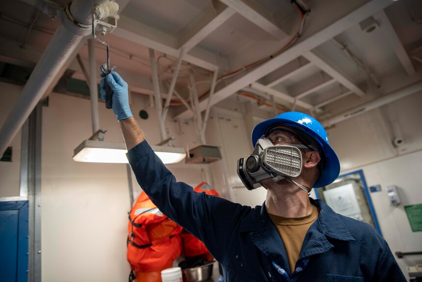 USS Mount Whitney (LCC 20) ; dry-dock maintenance availability