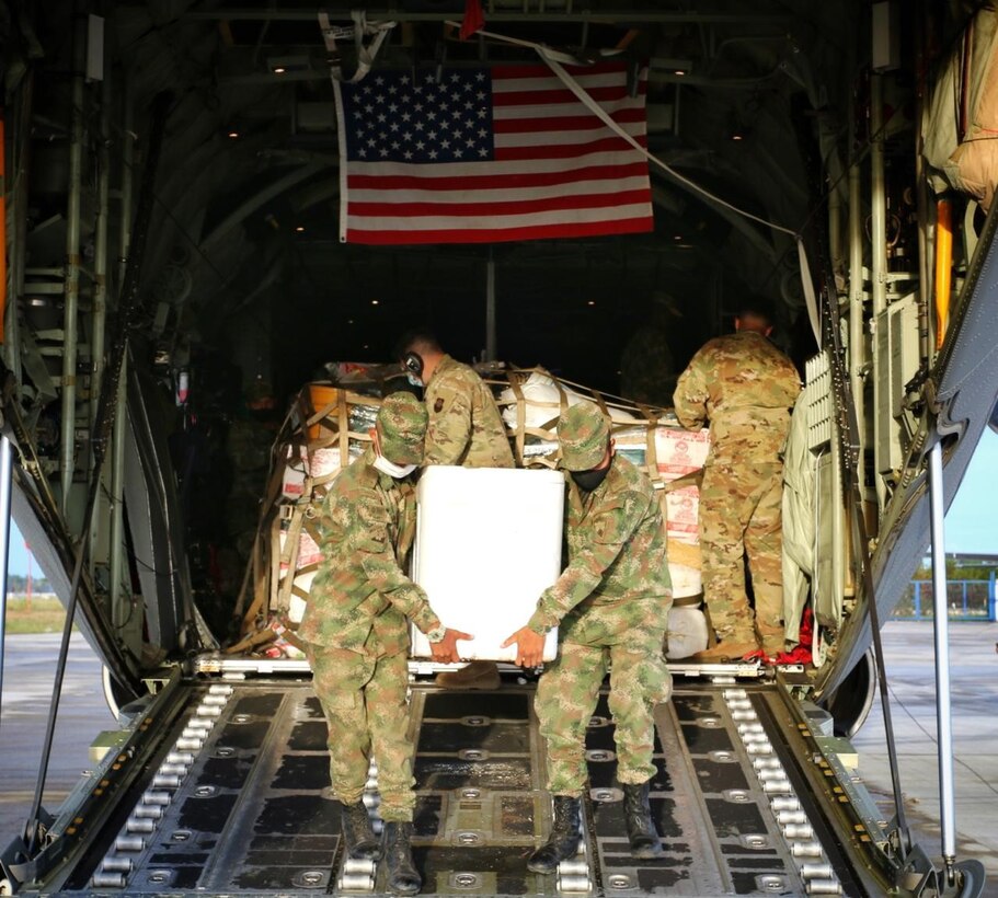 A U.S. Air Force C-130 transported 68 Colombian Army Soldiers to the Colombian island of San Andrés to support post-Hurricane Iota lifesaving and disaster-relief operations in the nearby Colombian island of Providencia.