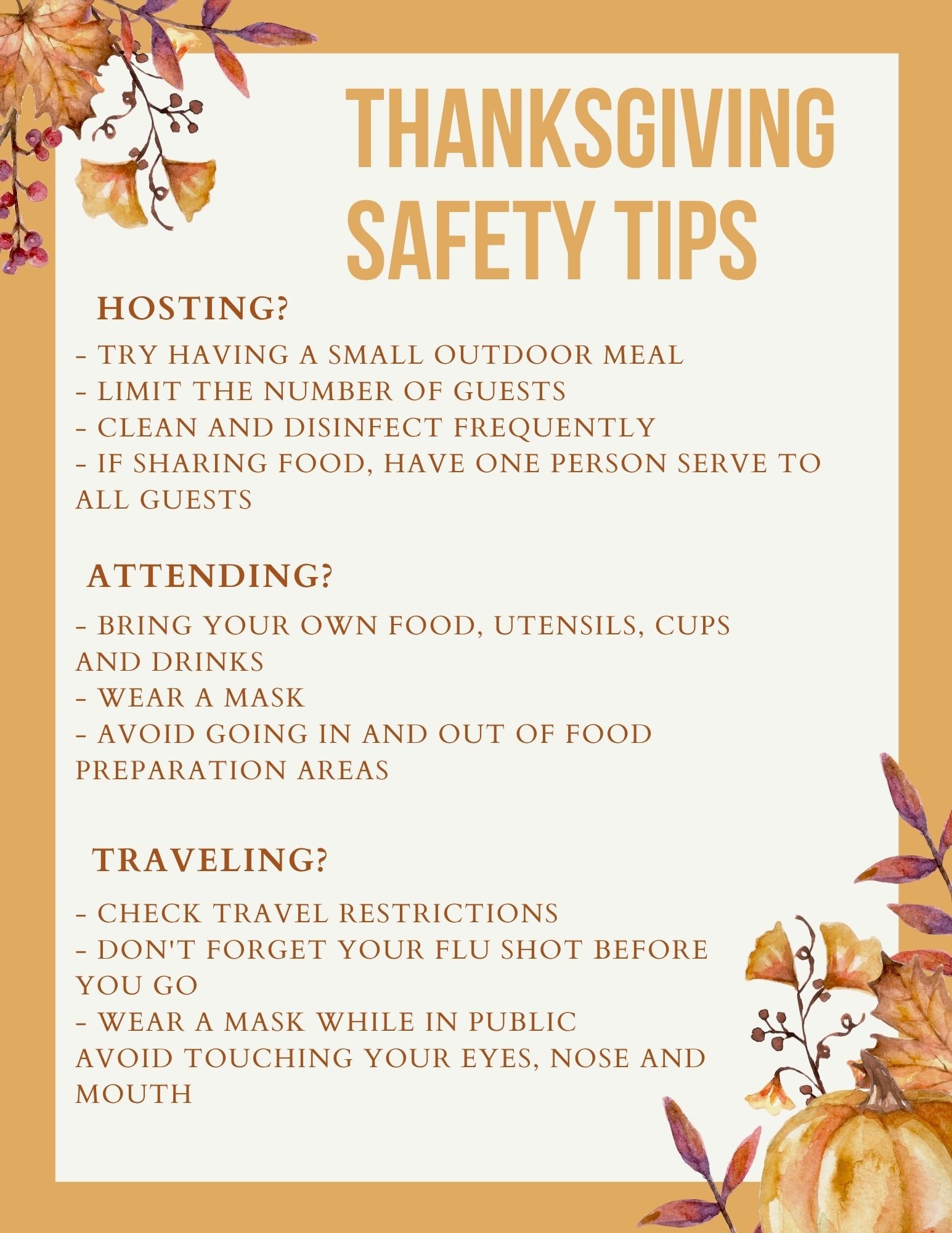 Thanksgiving Health and Safety Tips - Access Medical Associates
