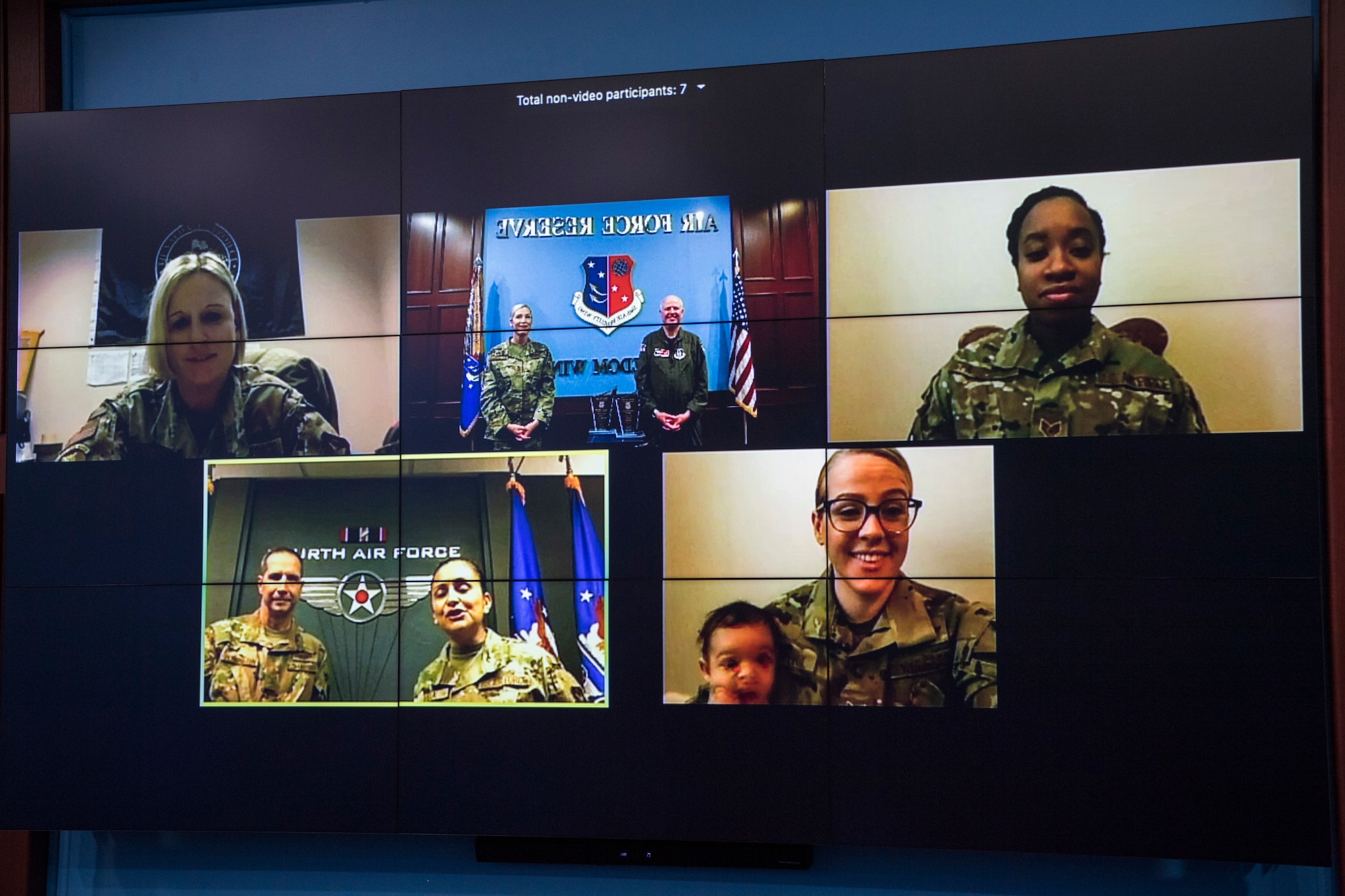 Reserve Citizen Airmen with the 514th Air Mobility Wing receive Airmen of the Year Awards from the 4th Air Force, Air Force Reserve Command, on Nov. 13, 2020.