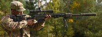 A U.S. Army Soldier conducts firing lanes during the Jäger Shot competition at Grafenwoehr Training Area, Germany, Oct. 20, 2020. 7th Army Training Command hosted the Jäger Shot competition from Oct. 18-23, 2020, to promote teambuilding, strengthen techniques, build esprit de corps and enhance mentorship within the sniper community. (U.S. Army photo by Kevin Sterling Payne)