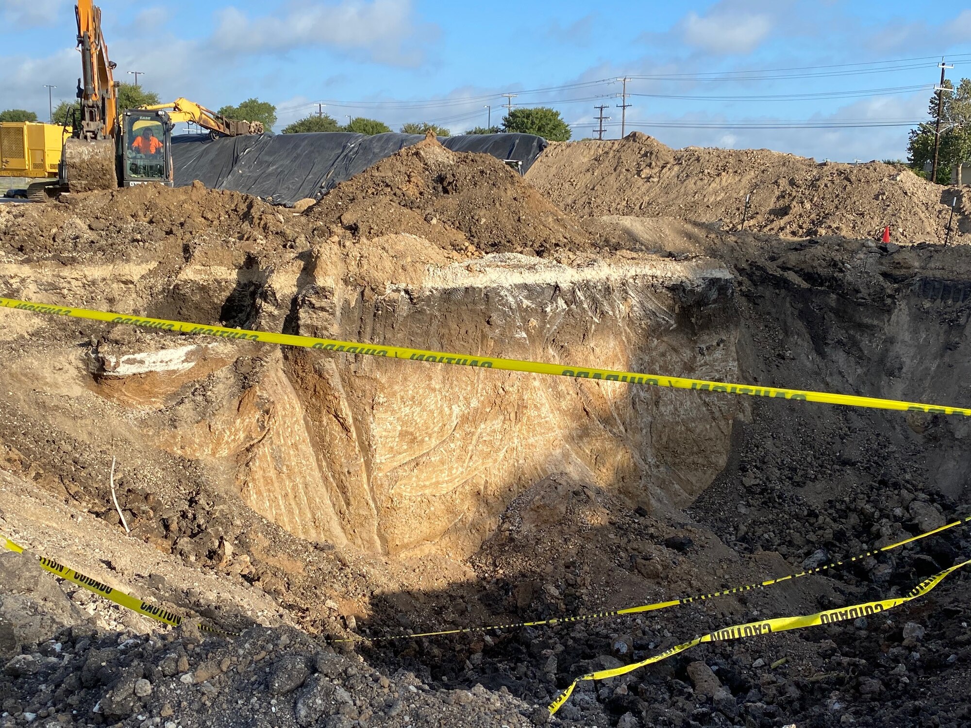 Contractors excavate a site on the former Kelly Air Force Base, Texas.