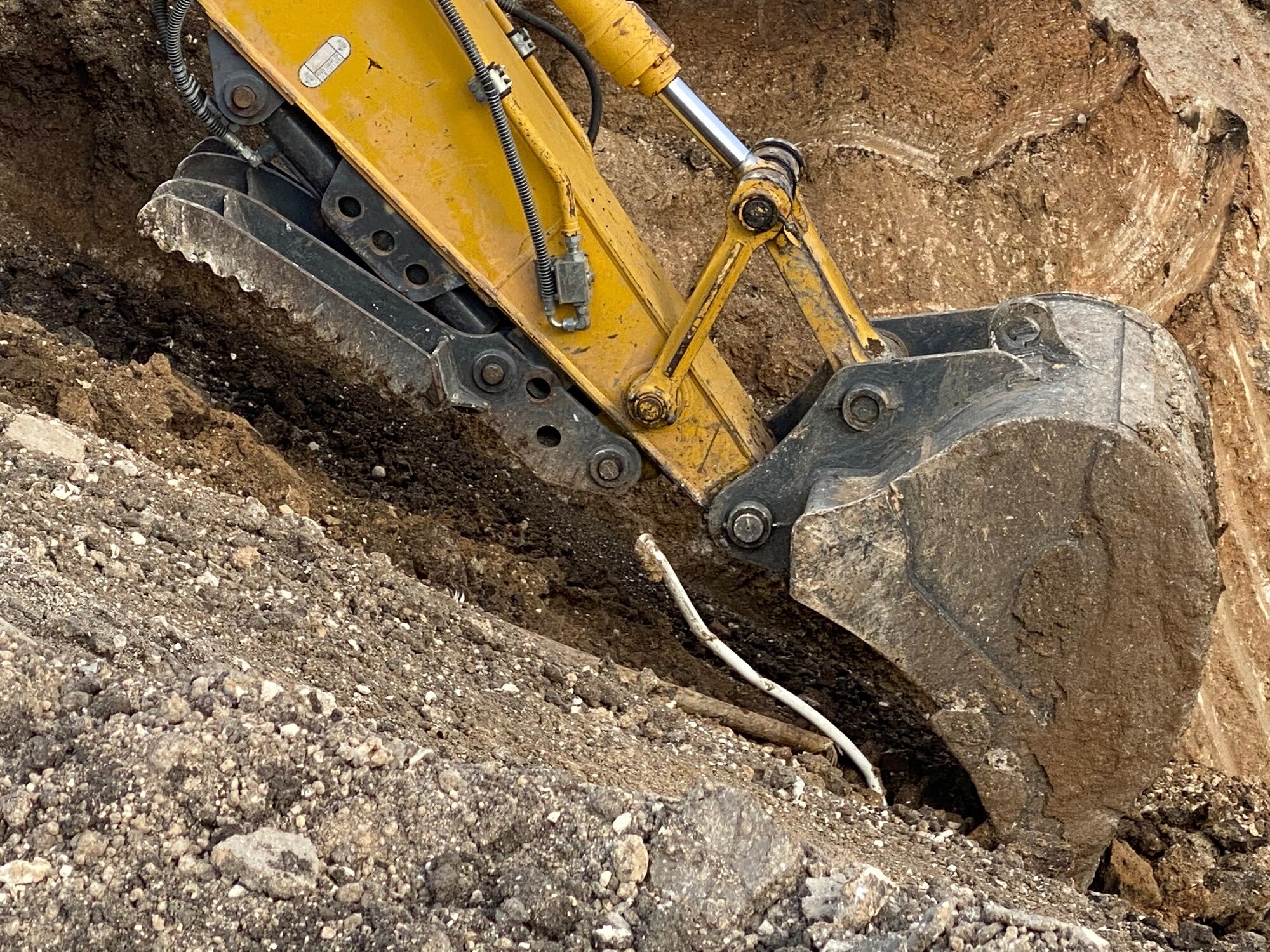 Contractors dig a site on the former Kelly Air Force Base, Texas.