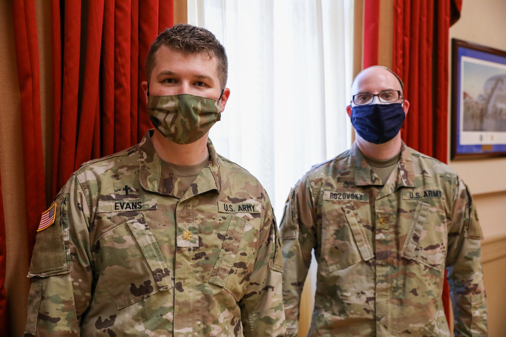 Chaplain (Maj.) Aaron Rozovsky and Chaplain (Maj.) David Evans, assigned to the Armory of the District of Columbia National Guard, share a conversation reflecting on their journey to become Chaplains in the National Guard